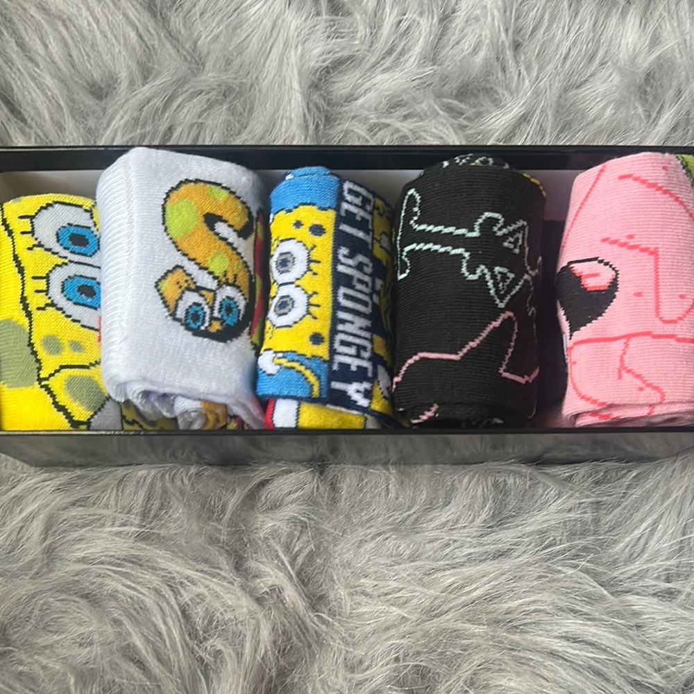 SpongeBob Cartoon Character Socks Collection